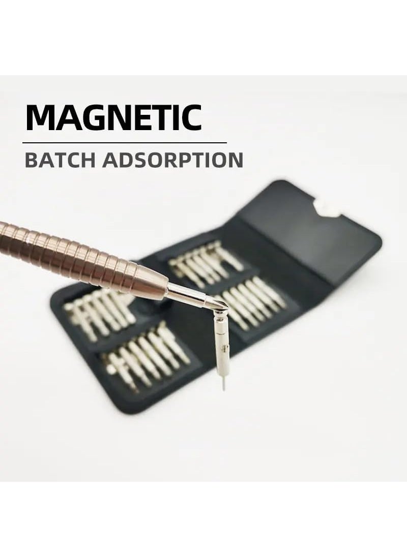 ULTRINA ULTRINA MultiFunction 25 in 1 Precision Screwdriver Set Repair Tool Kit Set Torque Screwdriver for Mobile Phone for Watch PC Laptop Digital Camera With Handy Leather Case  - Image 2
