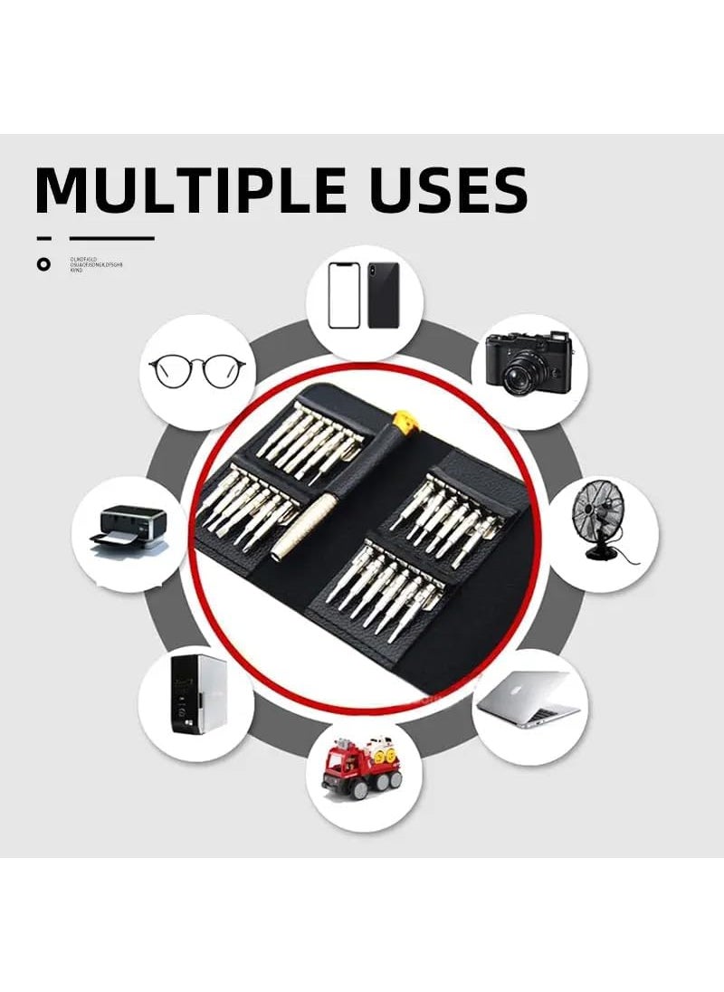 ULTRINA ULTRINA MultiFunction 25 in 1 Precision Screwdriver Set Repair Tool Kit Set Torque Screwdriver for Mobile Phone for Watch PC Laptop Digital Camera With Handy Leather Case  - Image 5