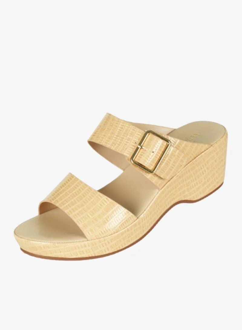 Michelle Morgan 092-2962 Michelle Morgan Ladies Wedge sandals4ZD19P Beige