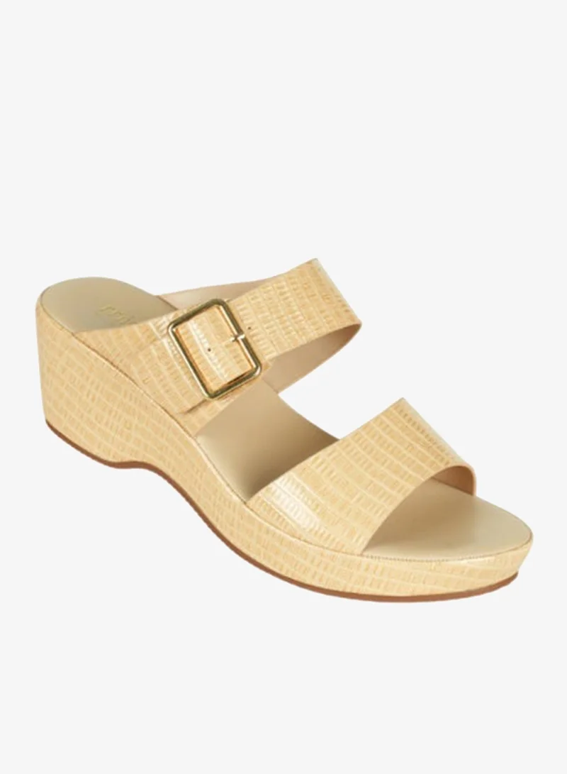 Michelle Morgan 092-2962 Michelle Morgan Ladies Wedge sandals4ZD19P Beige