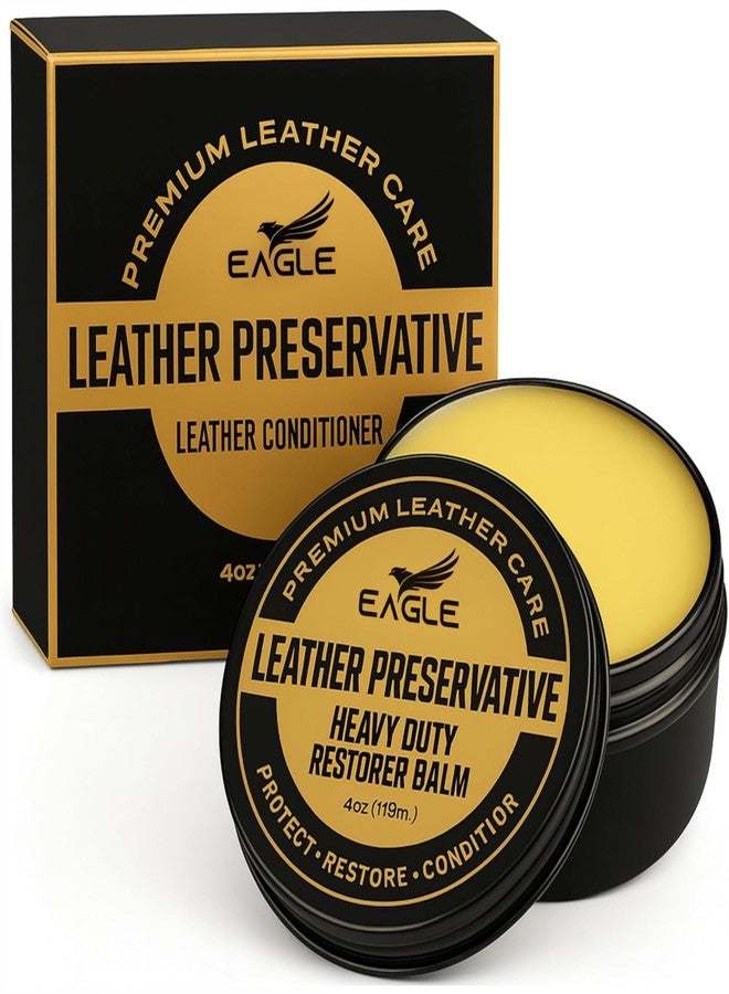 Eagle Heavy-Duty Leather Restorer & Preservative Balm – Neatsfoot Oil & Beeswax Treatment for Dry, Cracked, Oiled & Faded Leather – Revives Boots, Saddles, Furniture, Jackets & Tack (4oz) - Image 1