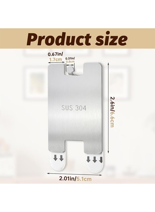 4 قطع من شماعات إطارات الصور المعدنية بدون أضرار، خطافات  الصور اللاصقة بدون مسامير بدون تلف، خطافات  الصور على الحائط، خطافات  فنية للمنزل وخزانة الباب - Image 5