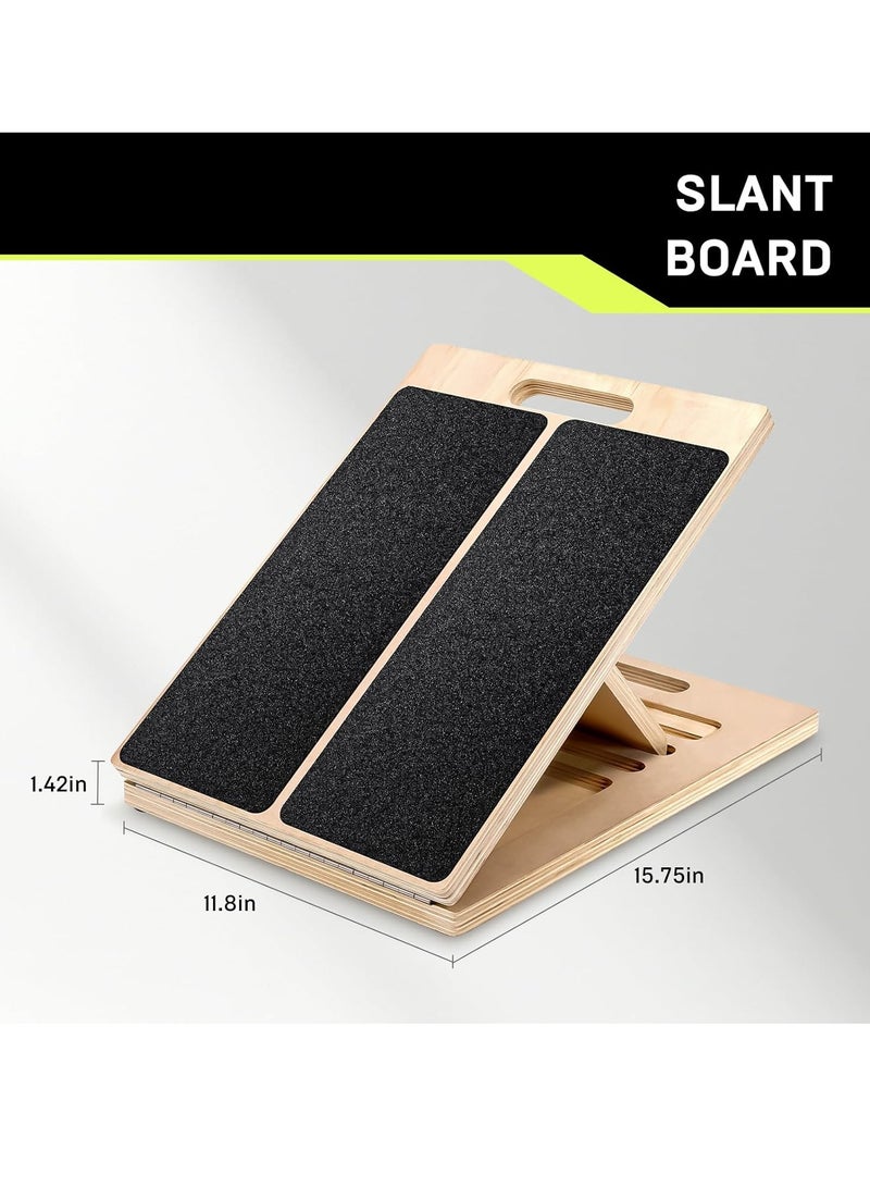 Oasisgalore 3rd Gen Adjustable Slant Board for Calf Stretching & Squat Wedge,Portable Rehab Stretching Board for Flexibility - Image 3