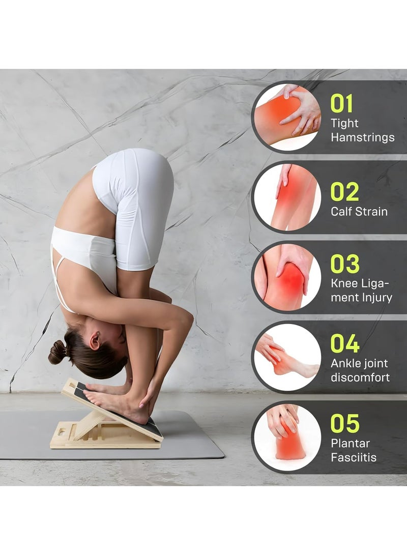 Oasisgalore 3rd Gen Adjustable Slant Board for Calf Stretching & Squat Wedge,Portable Rehab Stretching Board for Flexibility - Image 5