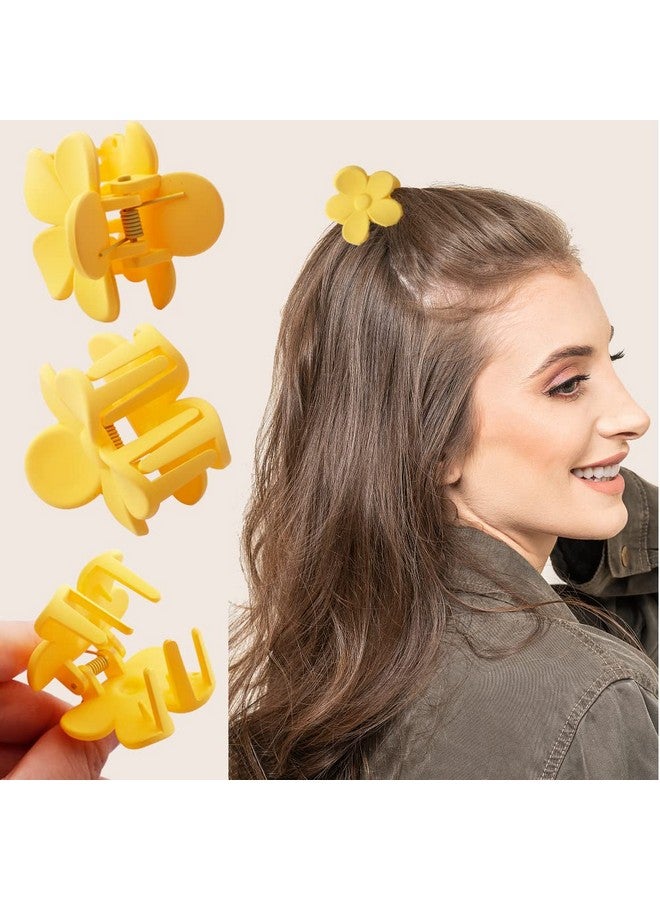 La Jolie Jasmin Small Cute Flower Hair Clips For Hair Accessories Hair Claw Clips For Women And Girls Cream Color 10 Pcs - Image 3