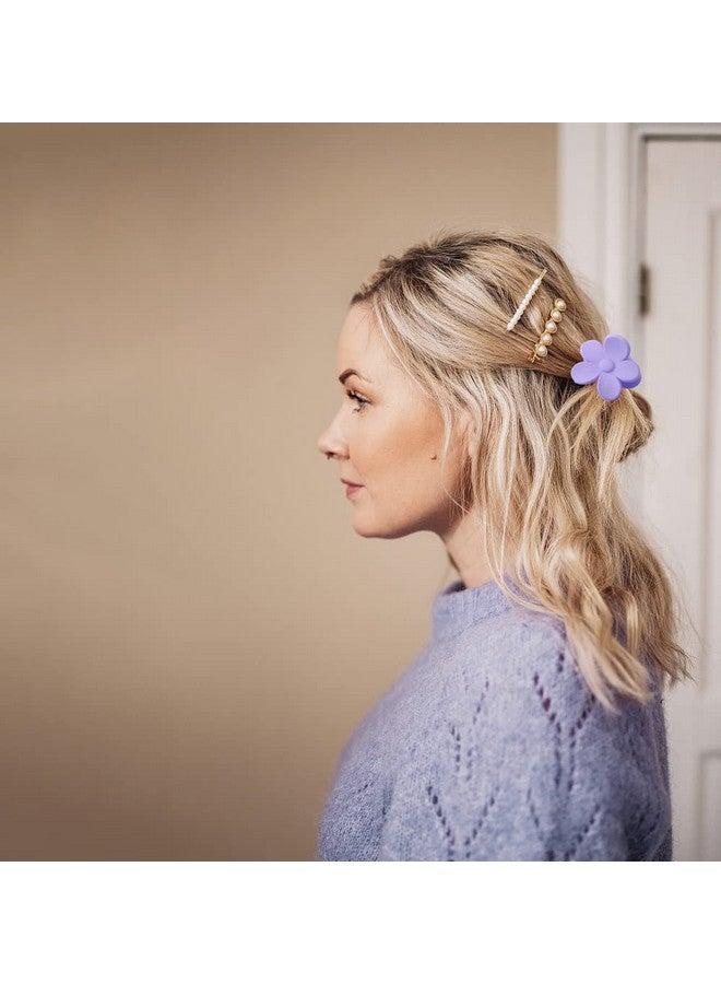 La Jolie Jasmin Small Cute Flower Hair Clips For Hair Accessories Hair Claw Clips For Women And Girls Cream Color 10 Pcs - Image 4