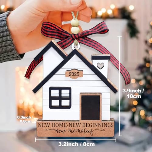 JUNQIU US New Home Ornament 2025- Housewarming Gifts New Home, New House New Beginning, House Warming Gift for Women, Couple, homeowners, New Home Gift Ideas - First Home Christmas Ornament 2025 - Image 3