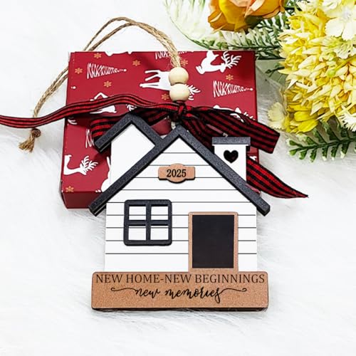 JUNQIU US New Home Ornament 2025- Housewarming Gifts New Home, New House New Beginning, House Warming Gift for Women, Couple, homeowners, New Home Gift Ideas - First Home Christmas Ornament 2025 - Image 5