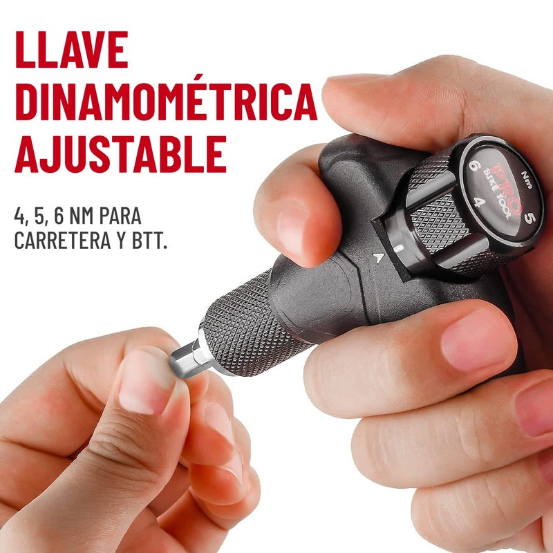 PRO BIKE TOOL Adjustable T Torque Wrench - 4, 5 and 6 Newton Meters - Quality Bicycle Maintenance Tool for Road & Mountain Bikes - 1/4 Inch Hex Driver Torque Wrench for Home & Roadside Repair - Image 3