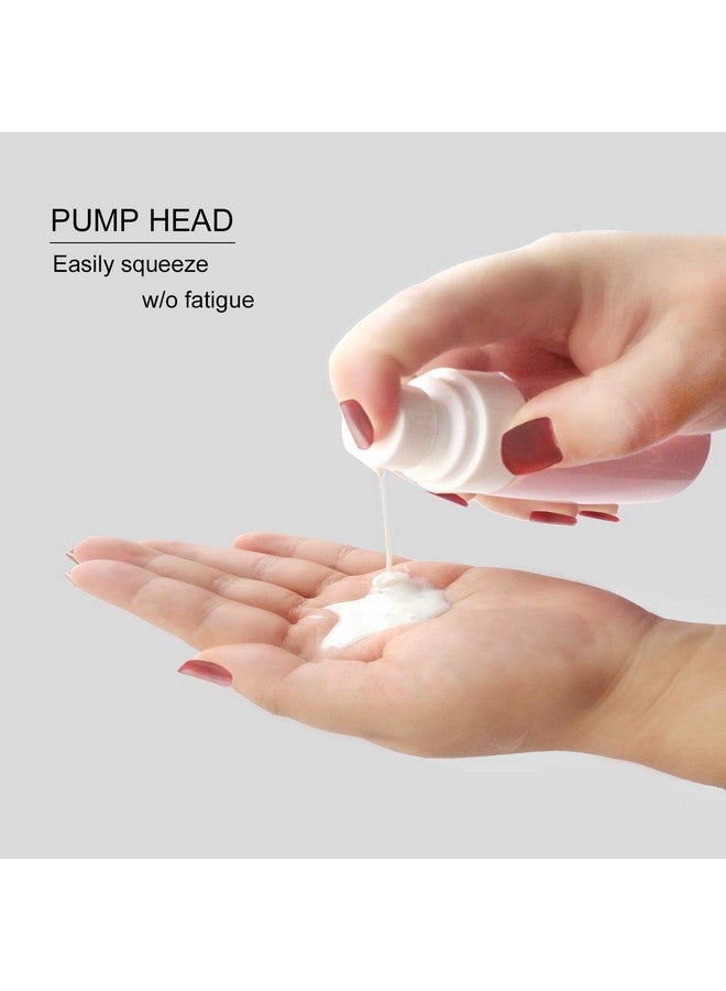 JOSALINAS 4Pcs Airless Pump Bottle 3.4Oz/100Ml Plastic Empty Clear Refillable Travel Container Dispenser For Lotion Creams Foundation - Image 4