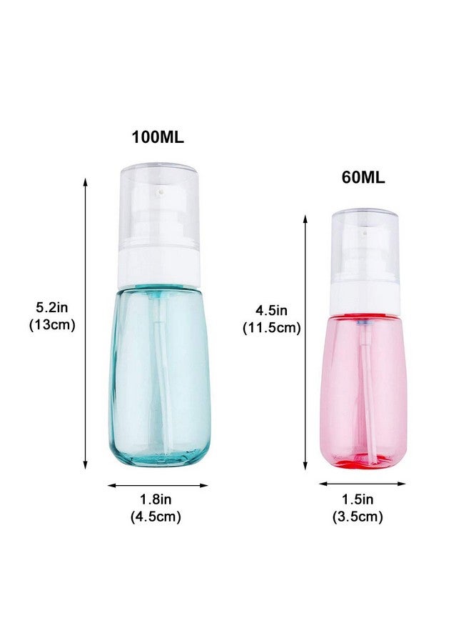 JOSALINAS 4Pcs Airless Pump Bottle 3.4Oz/100Ml Plastic Empty Clear Refillable Travel Container Dispenser For Lotion Creams Foundation - Image 3