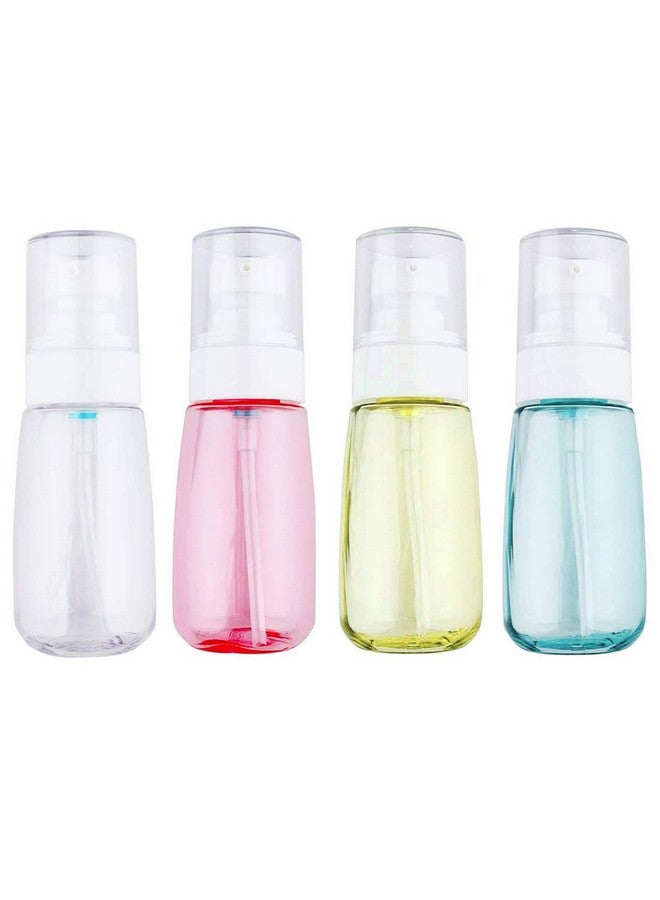 JOSALINAS 4Pcs Airless Pump Bottle 3.4Oz/100Ml Plastic Empty Clear Refillable Travel Container Dispenser For Lotion Creams Foundation - Image 1