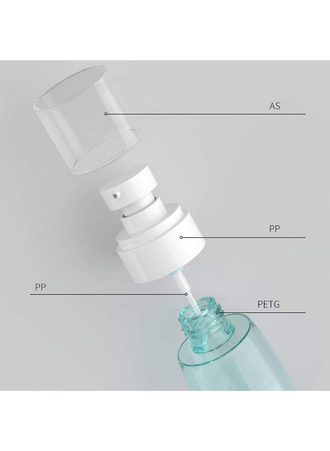 JOSALINAS 4Pcs Airless Pump Bottle 3.4Oz/100Ml Plastic Empty Clear Refillable Travel Container Dispenser For Lotion Creams Foundation - Image 5