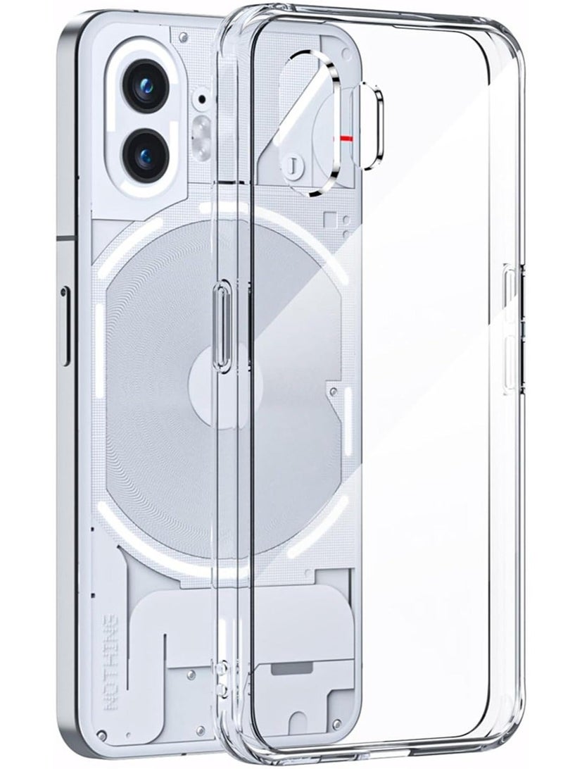MUNTAQI Nothing Phone 2 Case Clear, Hard PC Back + Soft TPU Bumper Crystal Clear Slim Fit Lightweight Transparent Skin Cover Shockproof Non-Slip Anti-Yellow Heavy Duty Protection (Clear) - Image 1