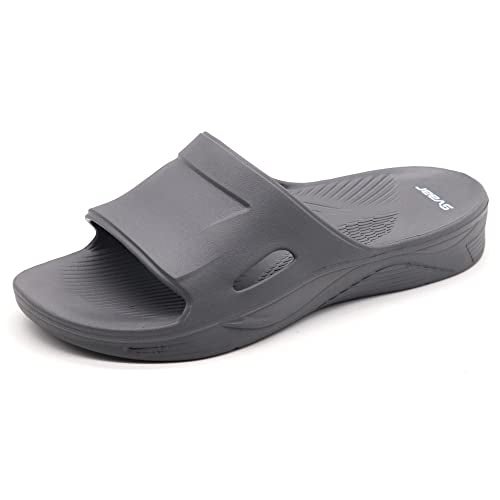 SVAAR Everywear Sliders for Men |Comfortable Indoor Outdoor Slider Slip-On Slippers for Men and Boys, Grey, 10 UK - Image 3