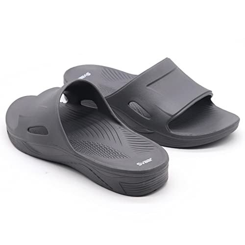 SVAAR Everywear Sliders for Men |Comfortable Indoor Outdoor Slider Slip-On Slippers for Men and Boys, Grey, 10 UK - Image 5