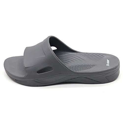 SVAAR Everywear Sliders for Men |Comfortable Indoor Outdoor Slider Slip-On Slippers for Men and Boys, Grey, 10 UK - Image 4