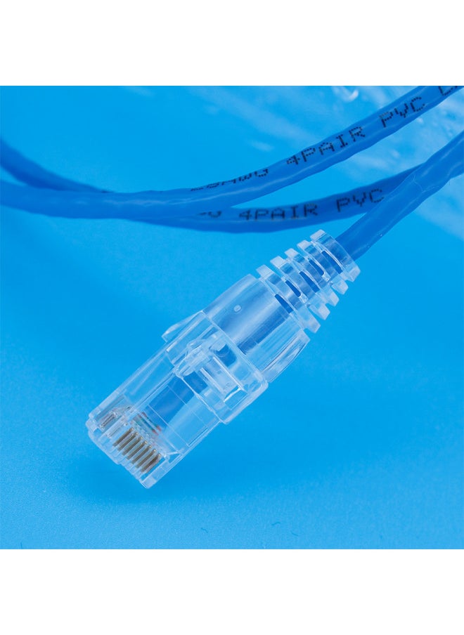 Generic Cat6a Ultra-six Gigabit Network Cable Utp Thin Cable 1/3/5 M High-speed Computer Broadband Indoor Network Jumper-Color:Super Six 10 Gigabit [round Line-Black] High Speed Without Freezing-Line Length:5 M  - Image 3