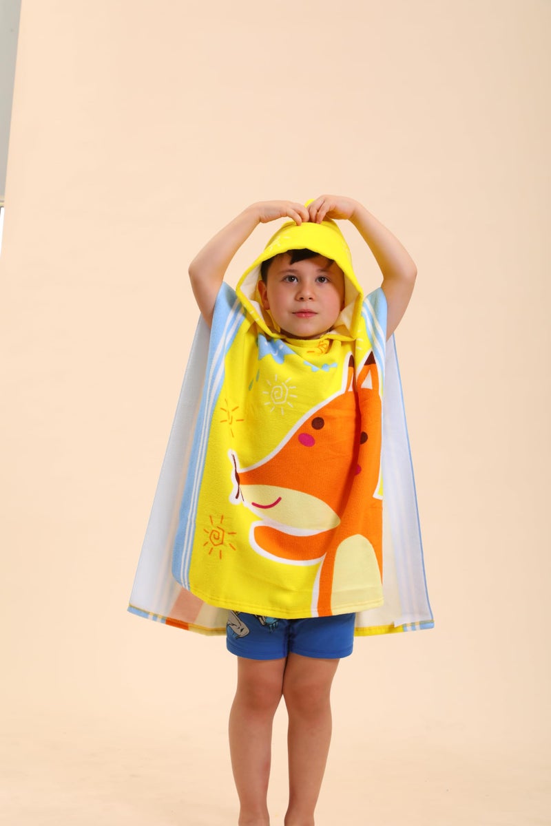 TEHALK Hooded Towels for Kids - Swimming Towels/Robes for Boys/Girls 2-10, Poncho Beach Towels with Hood - Image 2