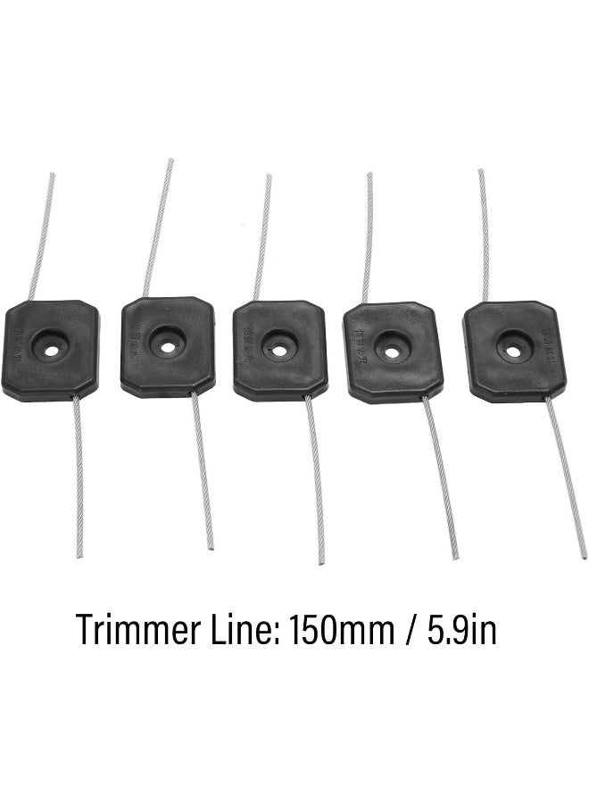TOPINCN TOPINCN 5 Pcs String Trimmer Head Plastic Wire 150mm Trimmer Line Trimmer Head Replacement Garden Tool Accessories  - Image 2