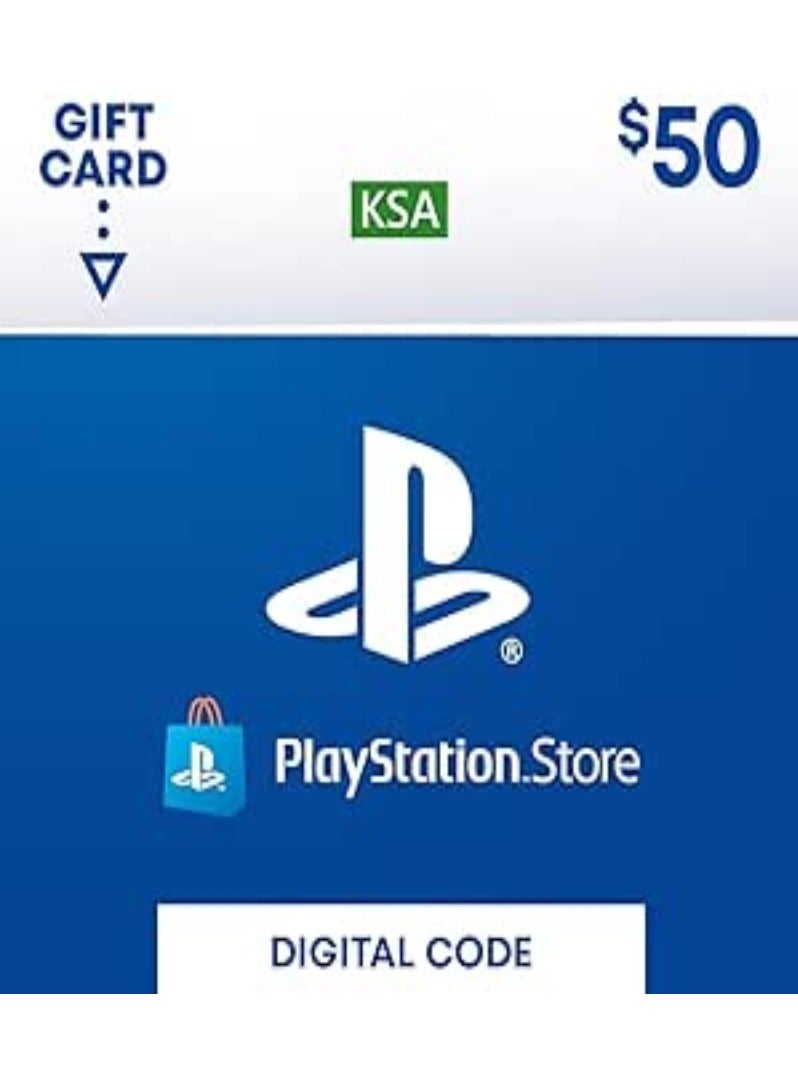 بلاي ستيشن بطاقة هدايا متجر بلاي ستيشن بقيمة 50 دولارًا، متعددة الألوان