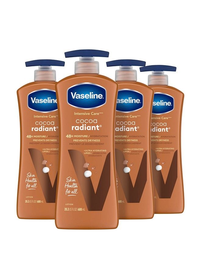 Vaseline Intensive Care Body Lotion Cocoa Radiant 4 Ct For Dry Skin With Ultrahydrating Lipids And Pure Cocoa Butter For A Longlasting Radiant Glow 20.3 Oz - Image 2
