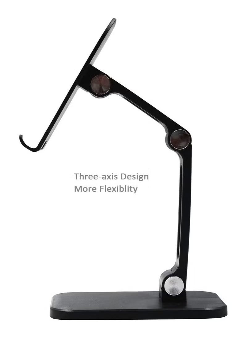 vesus Desktop Phone Holder Cell Phone Stand Compatible with iPhone 14 Pro / 13 Pro / 12 / XS, Samsung Galaxy S22 Ultra, S20, S10+ & S10 (Black) – Sturdy, Adjustable Stand for Hands-Free Viewing, Desk Organization, Ideal for Office & Home Use - Image 4