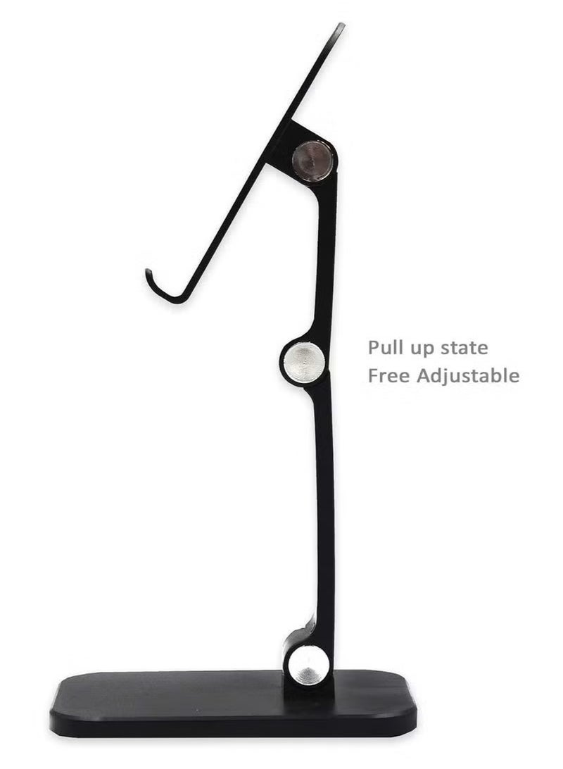 vesus Desktop Phone Holder Cell Phone Stand Compatible with iPhone 14 Pro / 13 Pro / 12 / XS, Samsung Galaxy S22 Ultra, S20, S10+ & S10 (Black) – Sturdy, Adjustable Stand for Hands-Free Viewing, Desk Organization, Ideal for Office & Home Use - Image 3