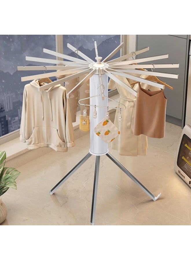 Arabest Tripod Clothes Drying Rack Heavy Duty Folding Indoor Portable, Tripod Laundry Drying Rack Clothing, Coat Rack Stand Foldable Outdoor 16 Drying Rod 120cm Capacity 50kg/110lb - Image 5