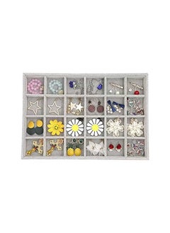 Generic 24 Slot Velvet Top Jewelry Organizer for Rings, Earrings, Accessories Storage  - Image 5
