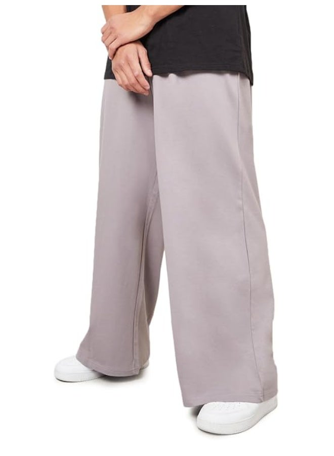 Styli Men Solid Wide Leg Trackpant with Drawstring Closure XL - Image 2