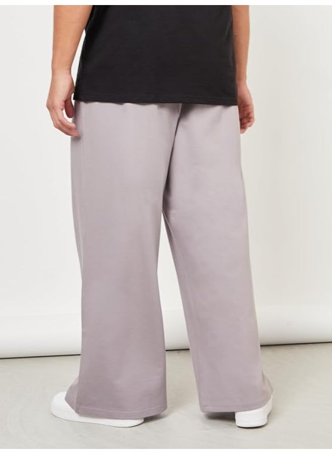 Styli Men Solid Wide Leg Trackpant with Drawstring Closure XL - Image 4
