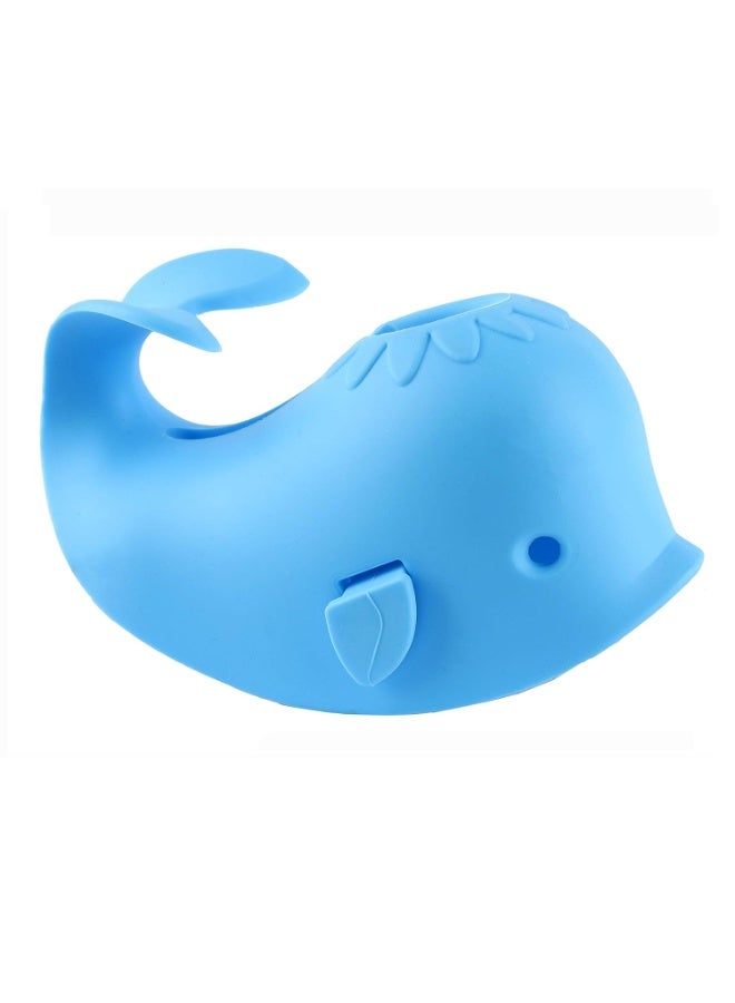 غطاء صنبور الحمام لحوض الاستحمام - يحمي الطفل من الاصطدام بالرأس أثناء وقت الاستحمام، غطاء صنبور عالمي واقي للطفل بتصميم حوت - Image 2