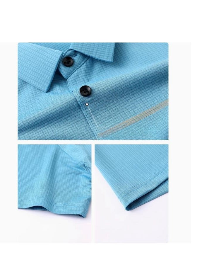 AOKANG Men's Elastic Breathable Short Sleeve Polo - Image 2