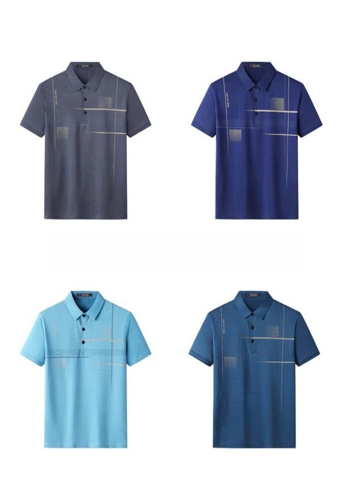 AOKANG Men's Elastic Breathable Short Sleeve Polo - Image 4