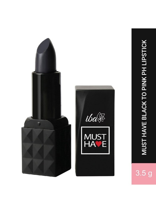 إيبا أحمر شفاه من موست هارد بلاك تو بينك Ph 3.5 جرام، مرطب ولمسة نهائية لامعة تدوم طويلاً، غني بفيتامين E والأرغان، مكياج نباتي معتمد وحلال - Image 2