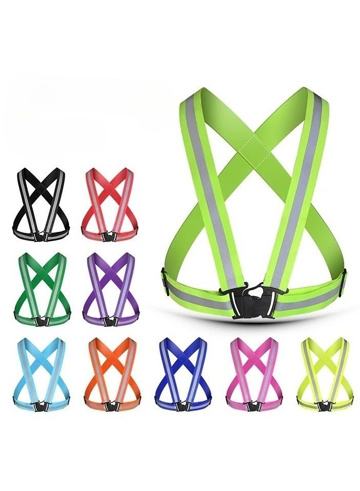 Estelle Adjustable Reflective Vest Belt For Safety With High Visibility are available ( Green) - Image 1