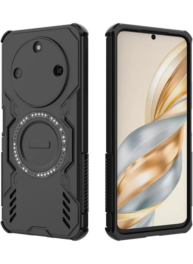 جولدن ماسك هونر اكس 9 سى اسمارت (Honor X9c Smart) جراب حماية ماجنتك ايرون (اسود)