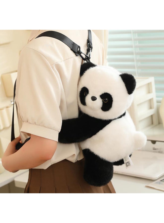Simulation Panda Raccoon Backpack Plush Toy Panda Backpack Panda Backpack Boys Children Gift-Specifications:Panda Backpack-color:35cm 270g - Image 1