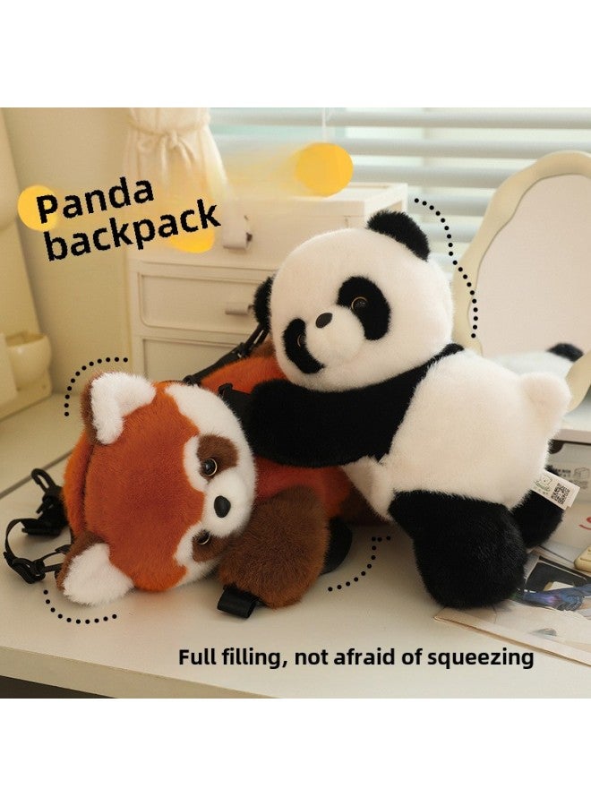 Simulation Panda Raccoon Backpack Plush Toy Panda Backpack Panda Backpack Boys Children Gift-Specifications:Panda Backpack-color:35cm 270g - Image 4