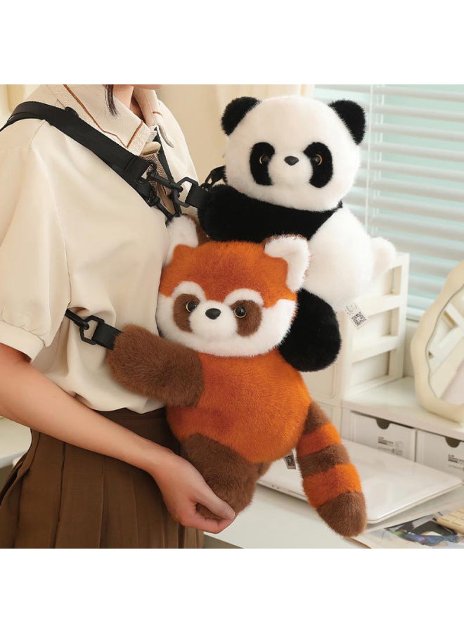 Simulation Panda Raccoon Backpack Plush Toy Panda Backpack Panda Backpack Boys Children Gift-Specifications:Panda Backpack-color:35cm 270g - Image 2