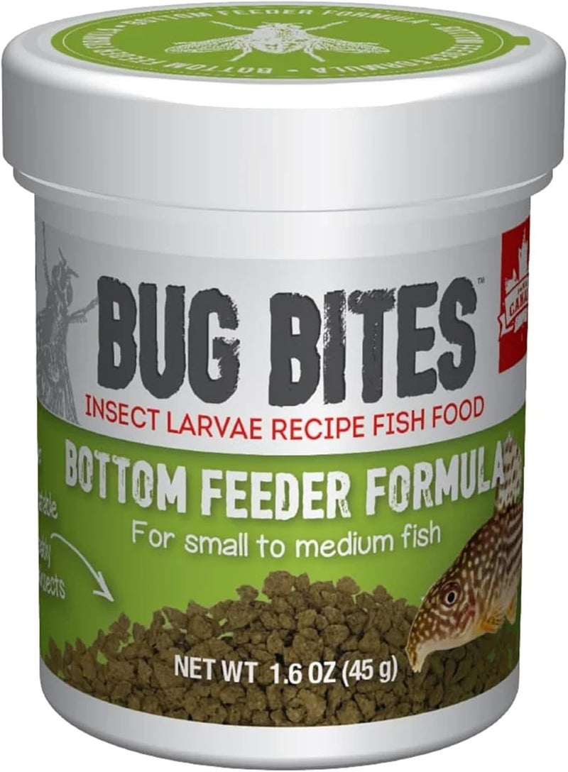 Fluval Bug Bites Bottom Feeder Fish Food, Granules for Small to Medium Sized Fish, 1.60 Oz., A6586 - Image 1