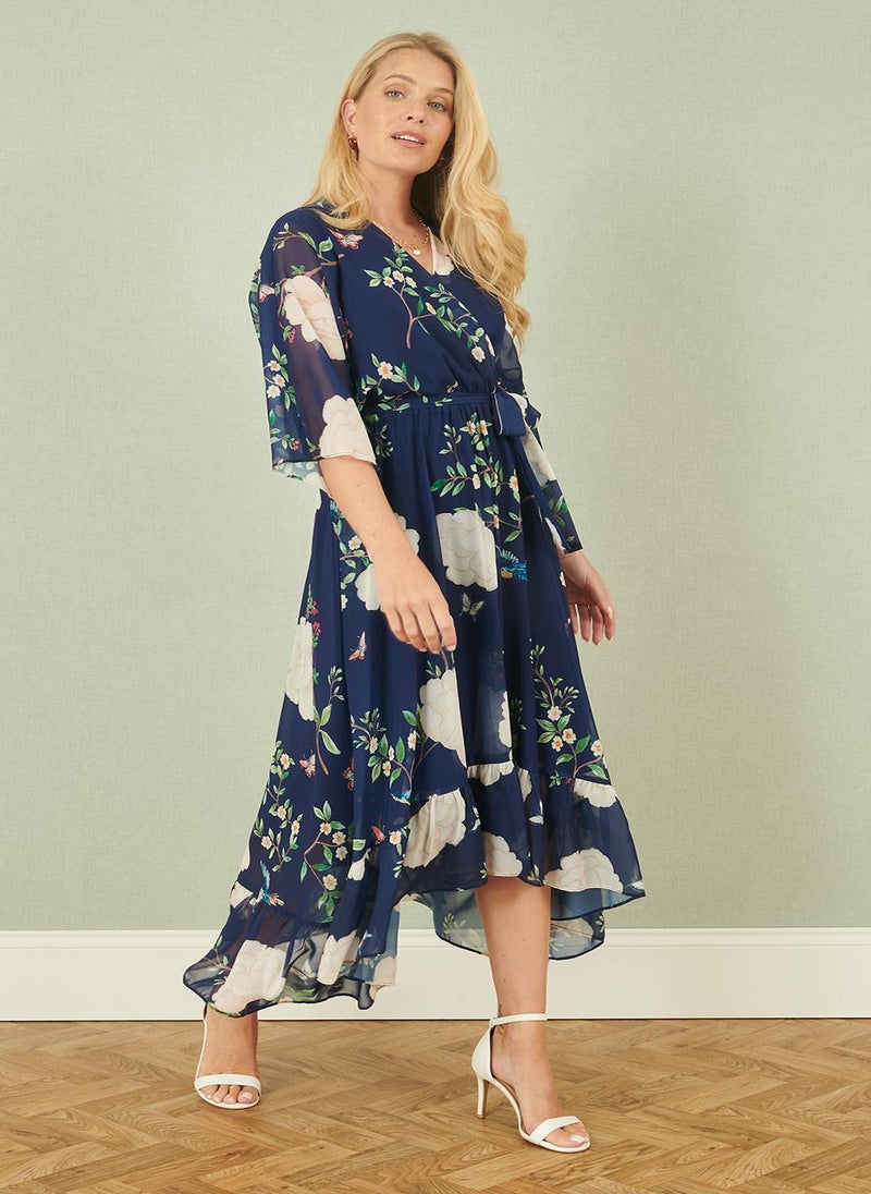 Yumi Floral Chiffon Dress - Image 3
