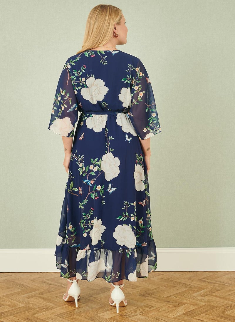Yumi Floral Chiffon Dress - Image 5