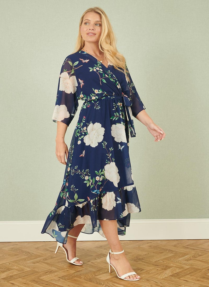 Yumi Floral Chiffon Dress - Image 2