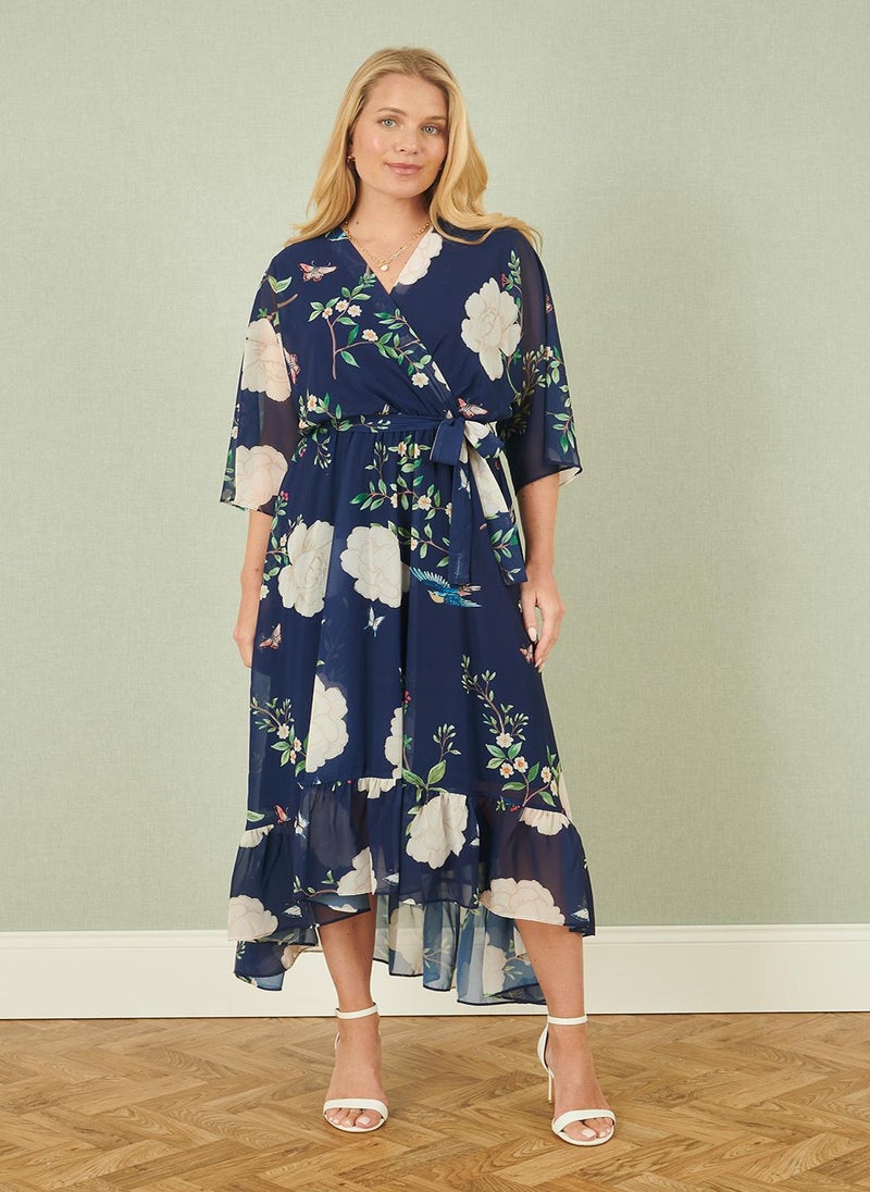 Yumi Floral Chiffon Dress - Image 4