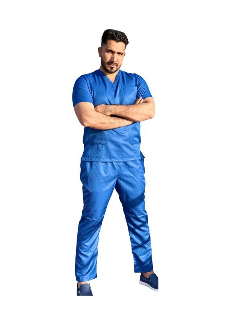 Just Needles Medical Scrub Suit Set Unisex Top And Pants  - Image 1