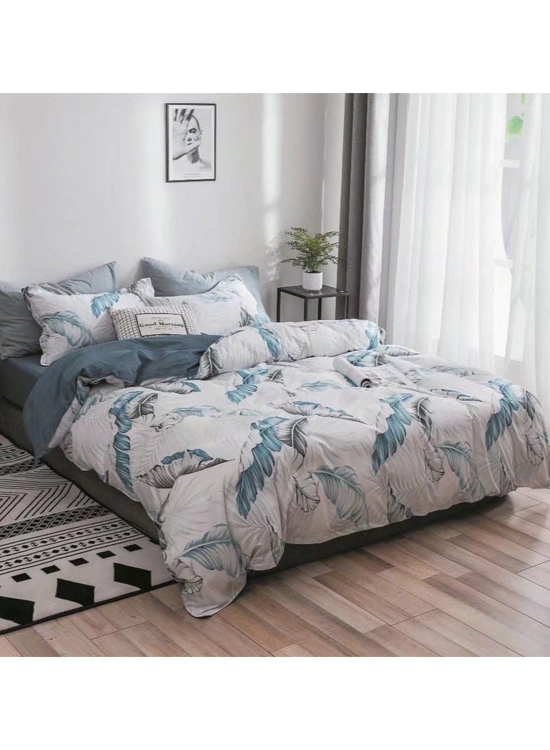 AL RAID 6-Piece Super King Size Bed Sheets Set - Includes Duvet Cover, Fitted Bed Sheet, and 4 Pillowcases - Ultra Soft, Wrinkle-Free, and Breathable Microfiber Bedding for Stylish and Comfortable Sleep