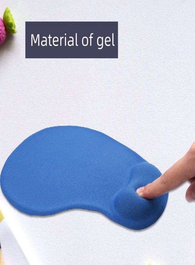 VVS Office Mousepad with Gel Wrist Support - Ergonomic Gaming Desktop Mouse Pad Wrist Rest - Design Gamepad Mat Rubber Base for Laptop Computer -Silicone Non-Slip Special-Textured Surface (Royal Blue) - Image 3