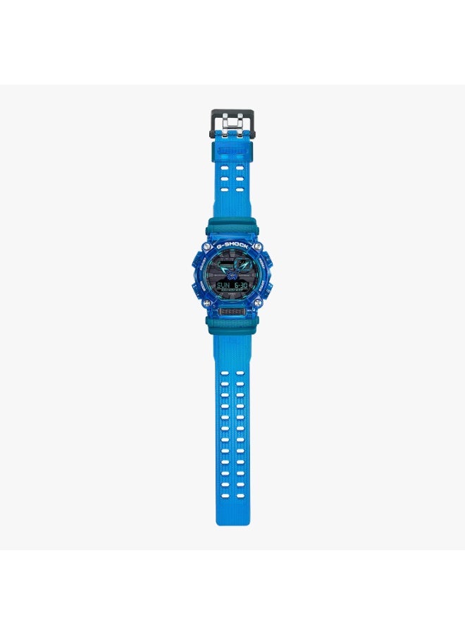 كاسيو ساعة كاسيو G-SHOCK GA-900SKL-2ADR للرجال بعرض تناظري ورقمي، مقاومة للصدمات، مقاومة للماء حتى 200 متر، سوار ريزن شفاف باللون الأزرق - Image 2